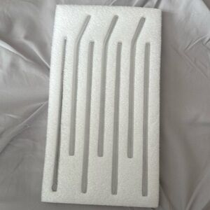 6 Glass Straws with Straw Cleaner